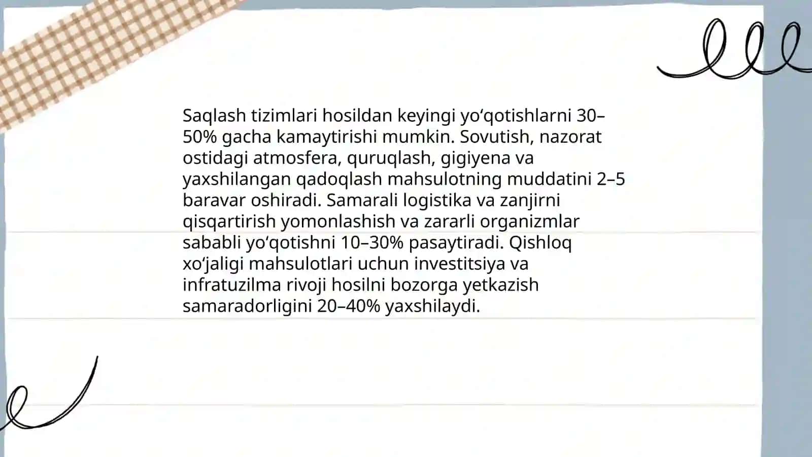 Qishloq xoʻjaligi mahsulotlarini saqlashning xalq xoʻjaligidagi ahamiyati va rivojlanishi 4