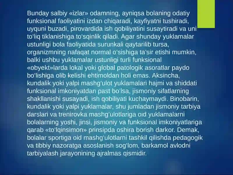 Voleybol sportida ko'p yillik tayyorgarlik bosqichlari 4