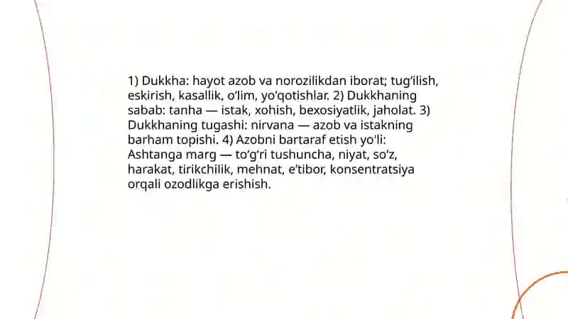 Buddizm dini tarixi va asosiy gʻoyalari 4