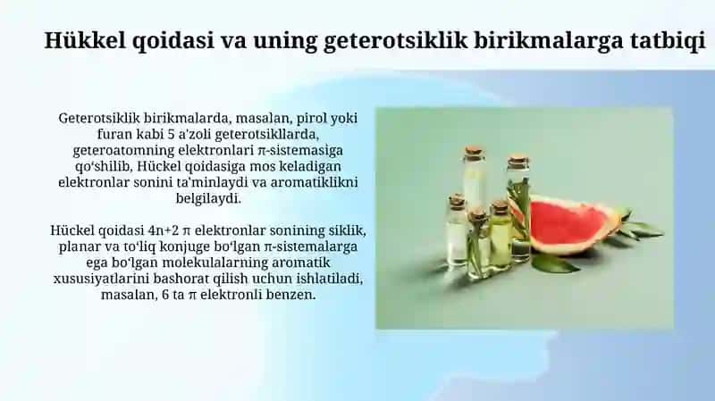 Geteroatom. Aromatik xususiyati 4