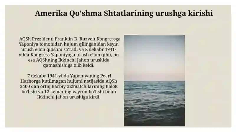 Tinch okeanida ikkinchi jahon urushini boshlanishi 4