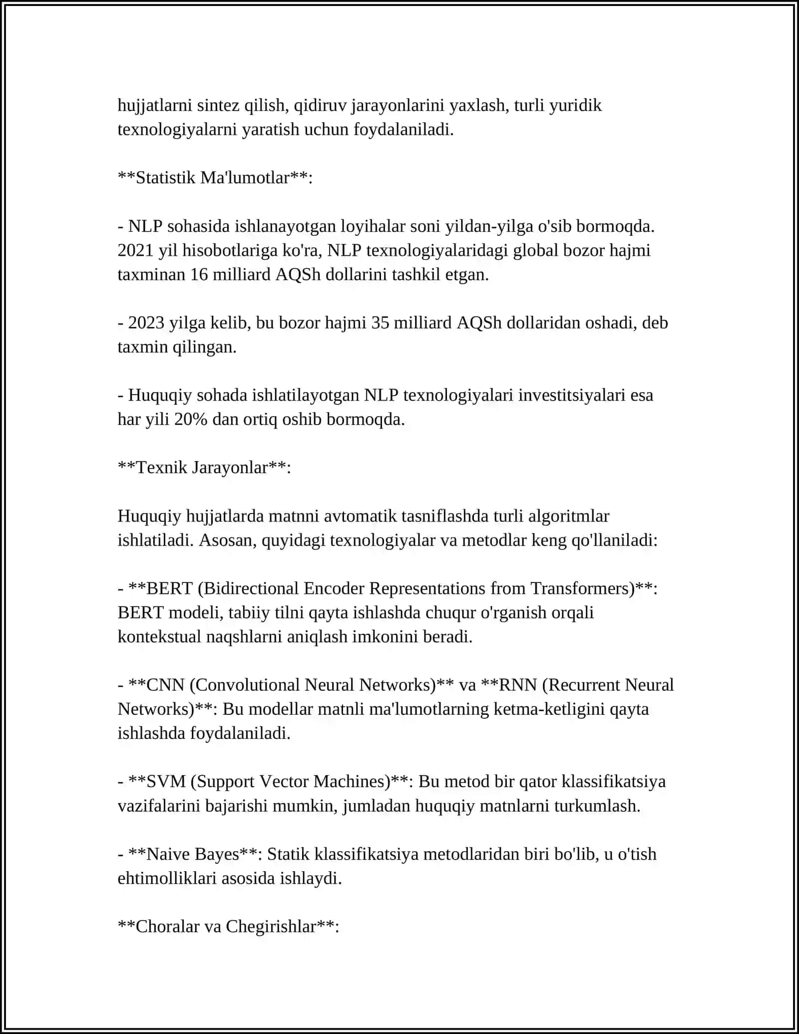 HUQUQIY HUJJATLARLAR TAHLILIDA SUNʼIY INTELLEKTNING QOʻLLANILISHI 4