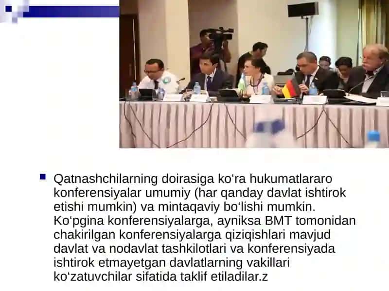XALQARO KONFERENSIYALARDA TARTIBOT QOIDALARI 4
