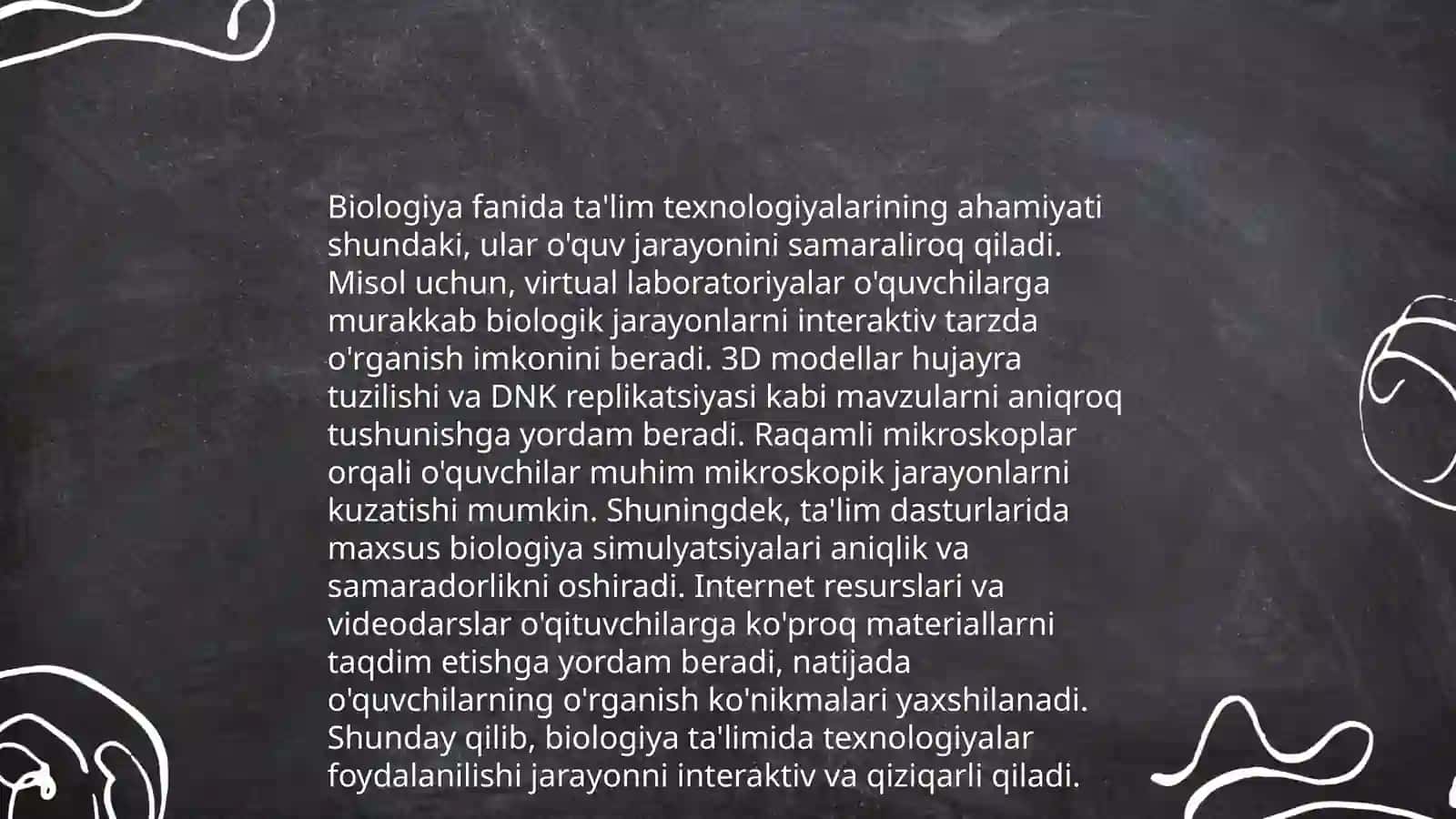 Biologiya oʻqitish texnologiyasi maqsadi va vazifalari 4