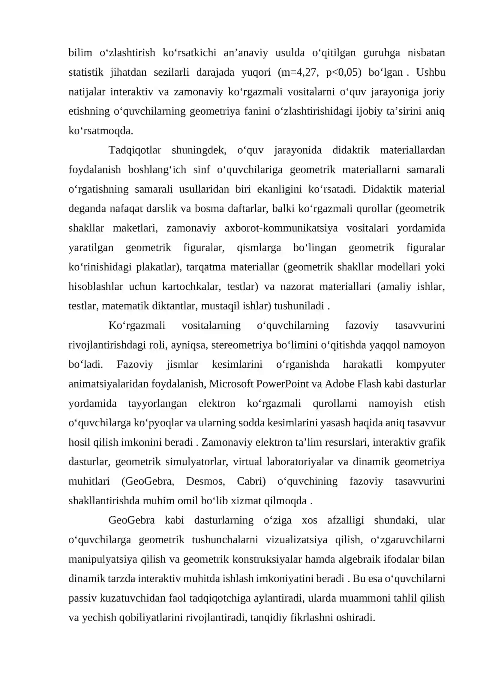 GEOMETRIYA o‘qitishda ko‘rgazmali vositalardan foydalanish 4