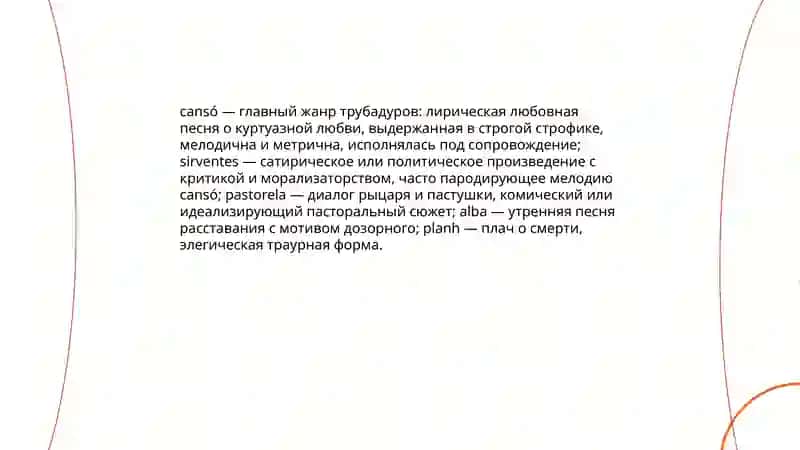 Поэзия трубадуров, миннезингеров. Городская литература Средних веков 4