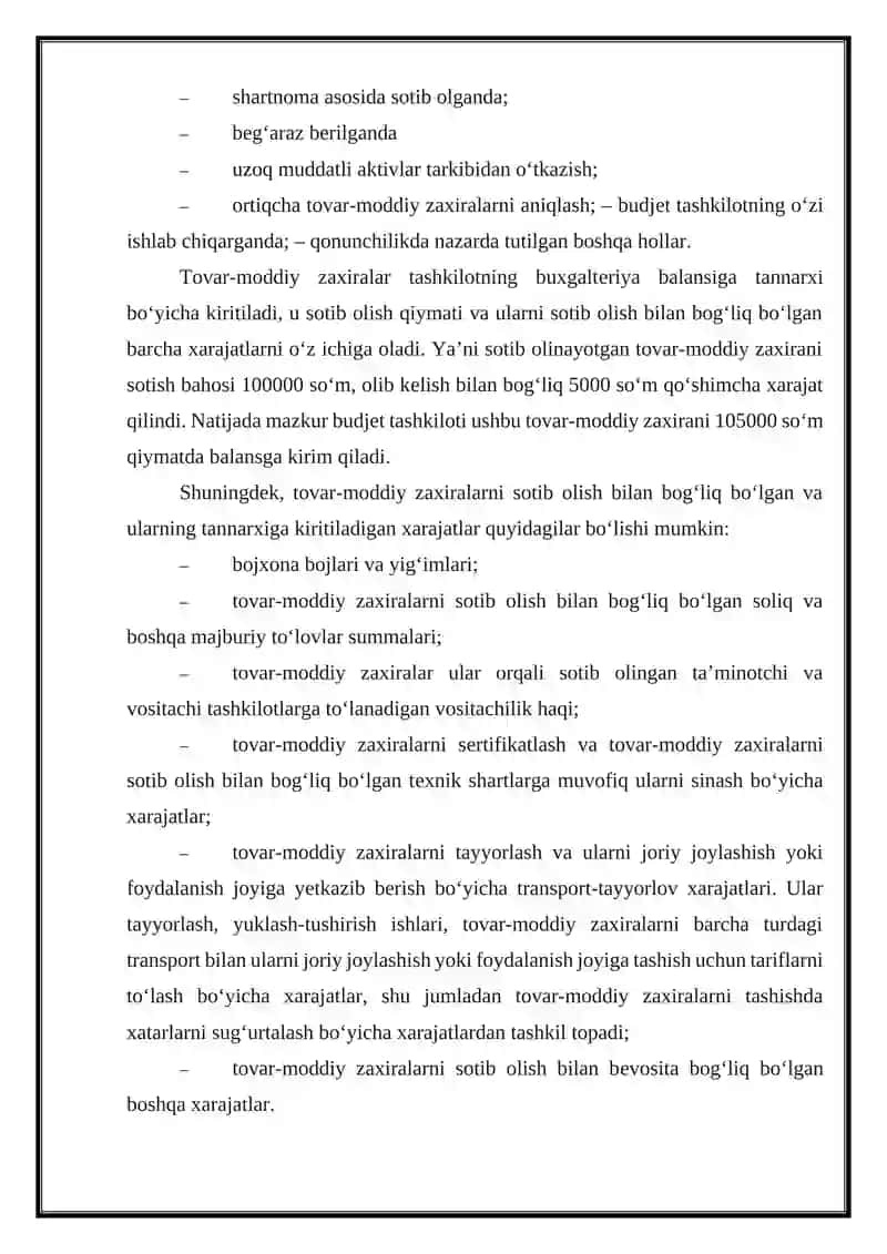 TOVAR-MODDIY ZAXIRALAR TUSHUNCHASI VA HISOBGA OLISH VAZIFALARI 4