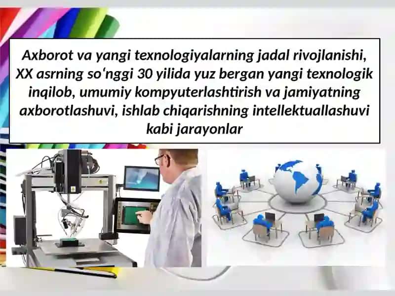 XX asr oxiri XXI asr boshlarida ilmiy texnik taraqqiyot ilm fan adabiyot san’at 4