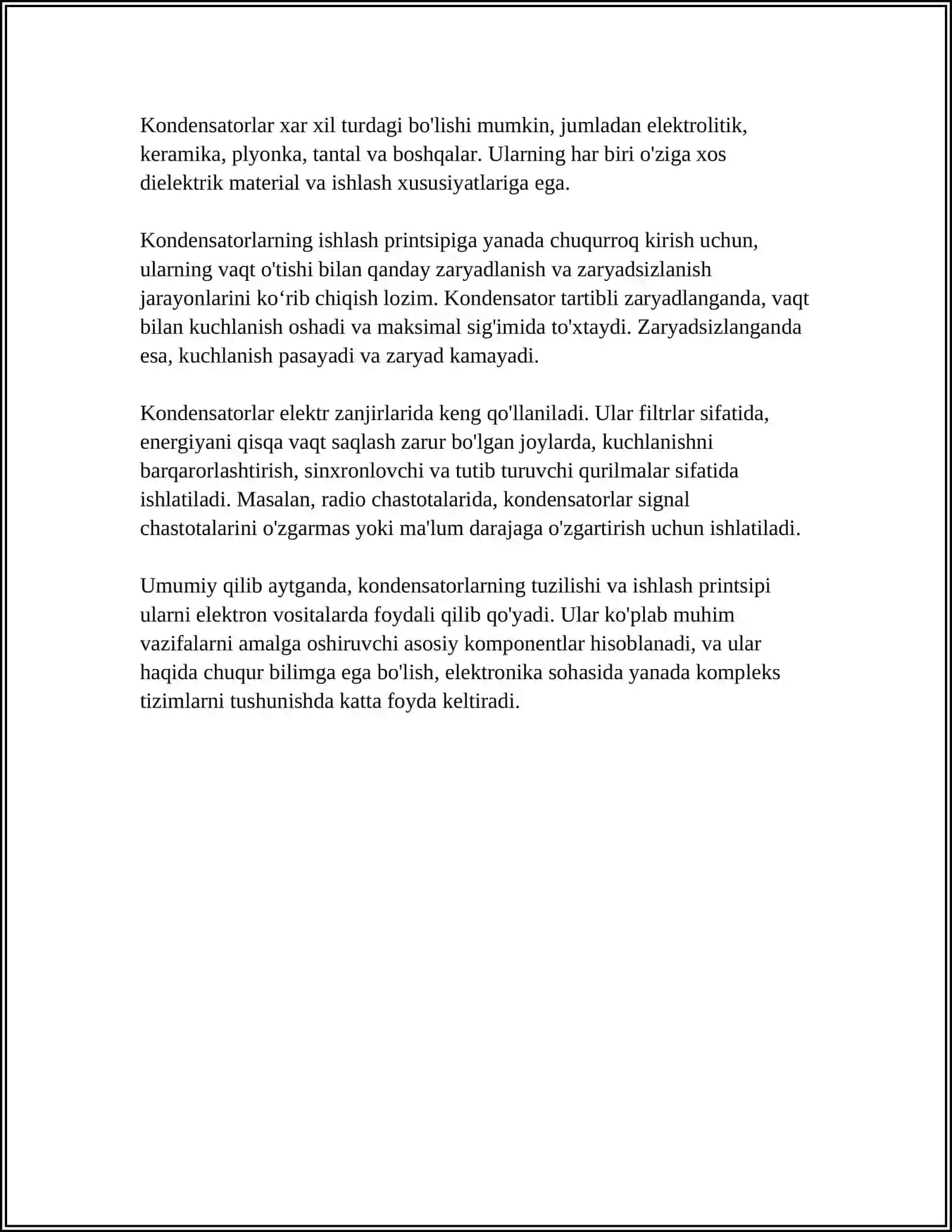 KONDENSATORLAR VA ULARNING 4