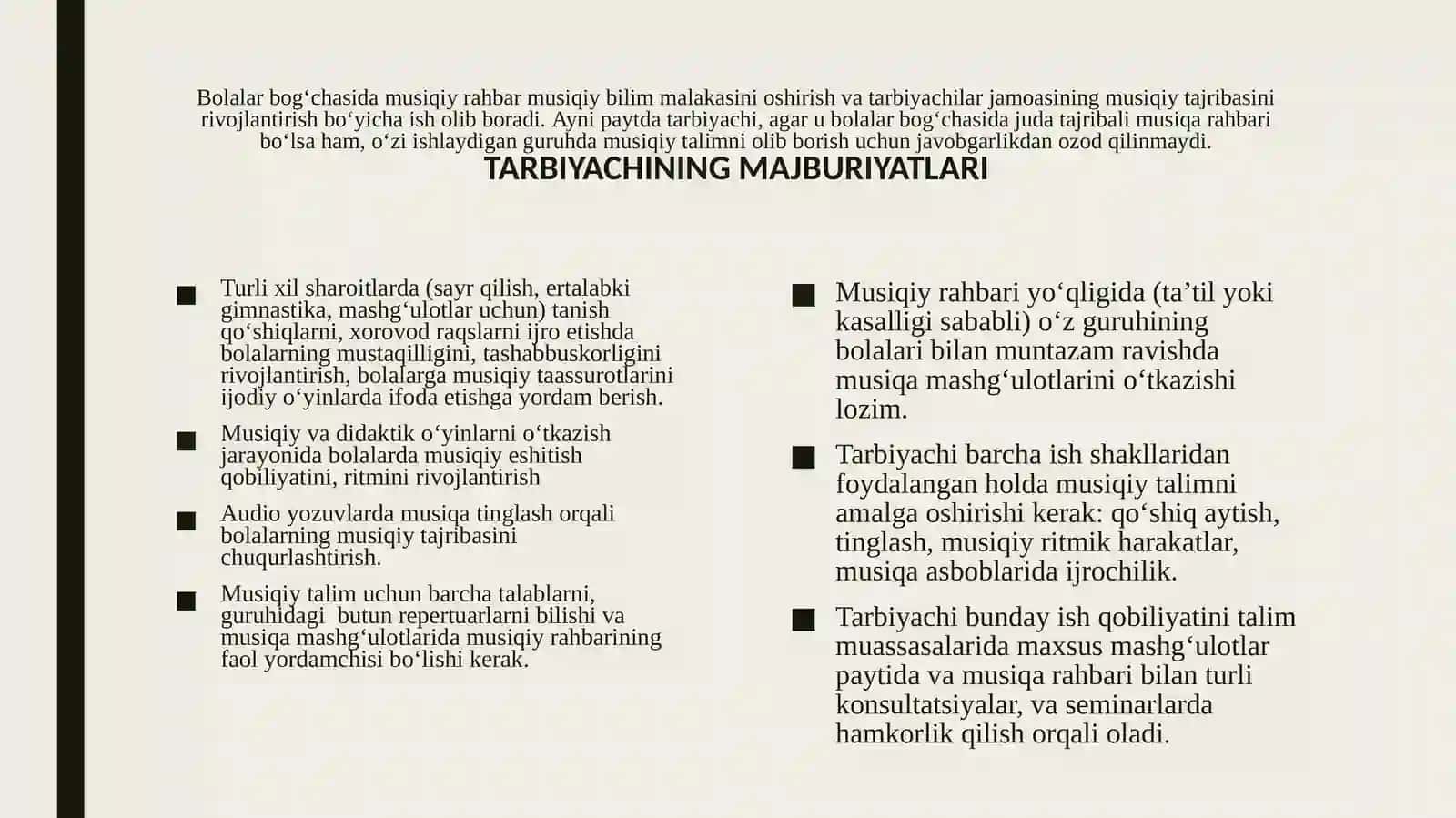Bolalarga Musiqiy Tа’lim Berishda Tarbiyachinig Faoliyati 4