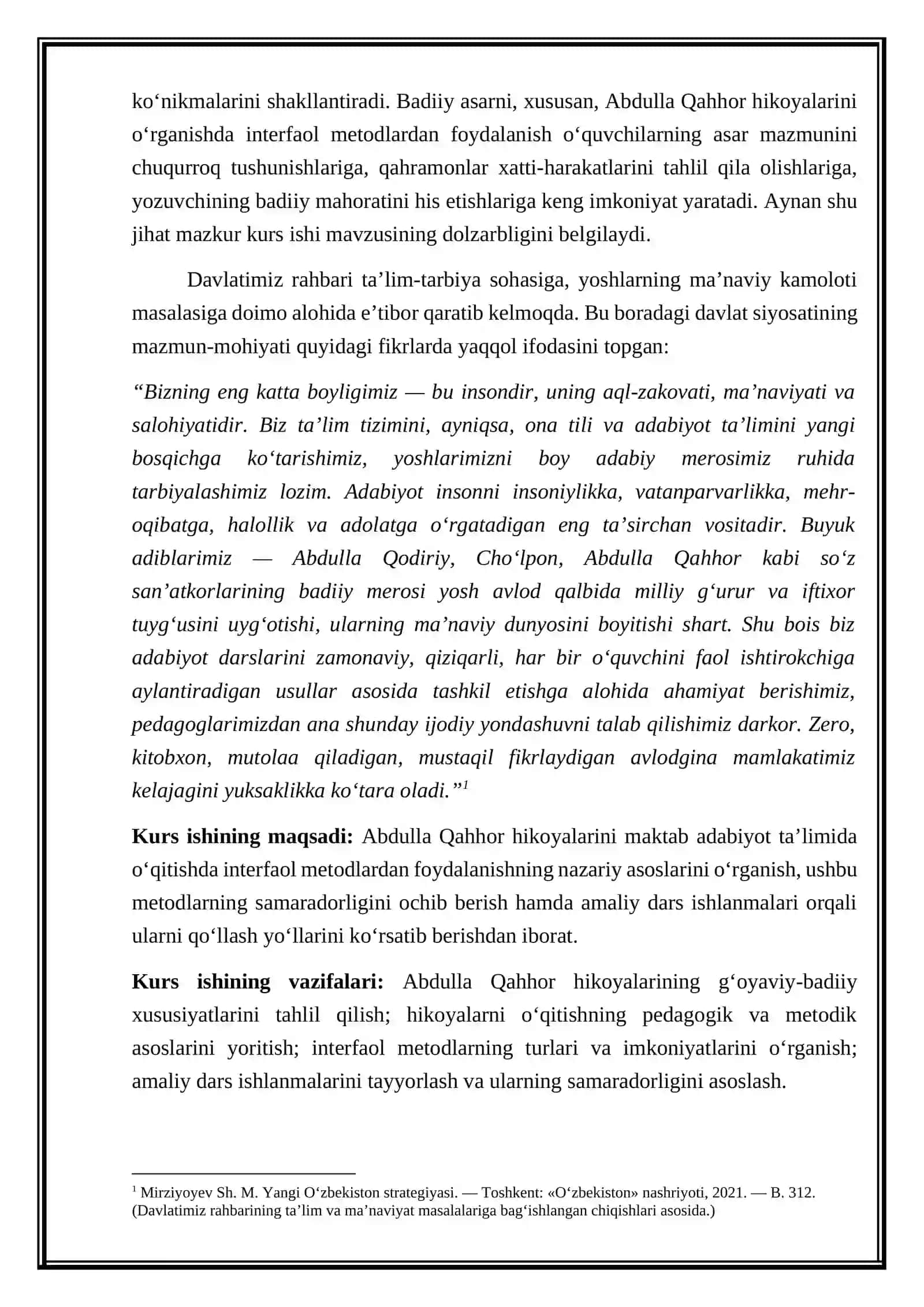 Abdulla Qahhor hikoyalari ustida ishlashning interfaol usullari 4