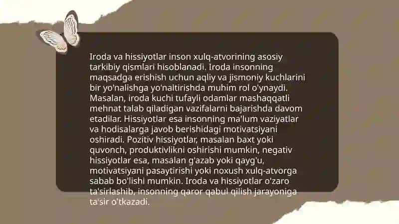 Hissiy irodaviy xususiyatlar 4