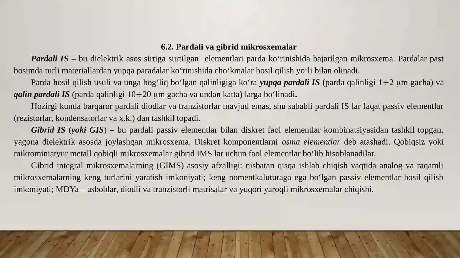 INTEGRAL MIKROSXEMALARNING TUZILISHI VA TEXNOLOGIYASI 4