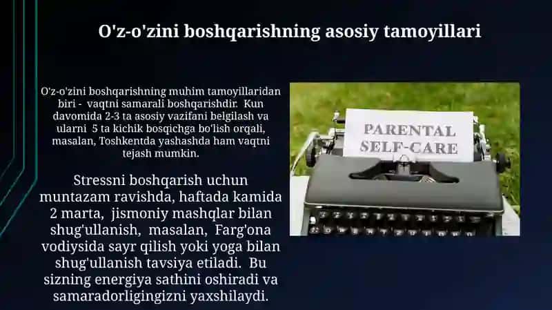 Stressni boshqarish va salomatlik 4