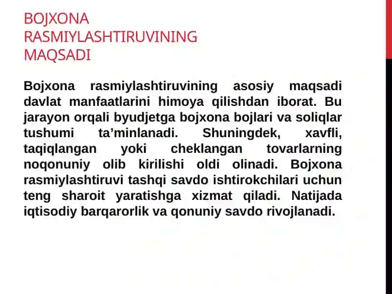 Bojxona Rasmiylashtiruvi va Deklaratlash 4
