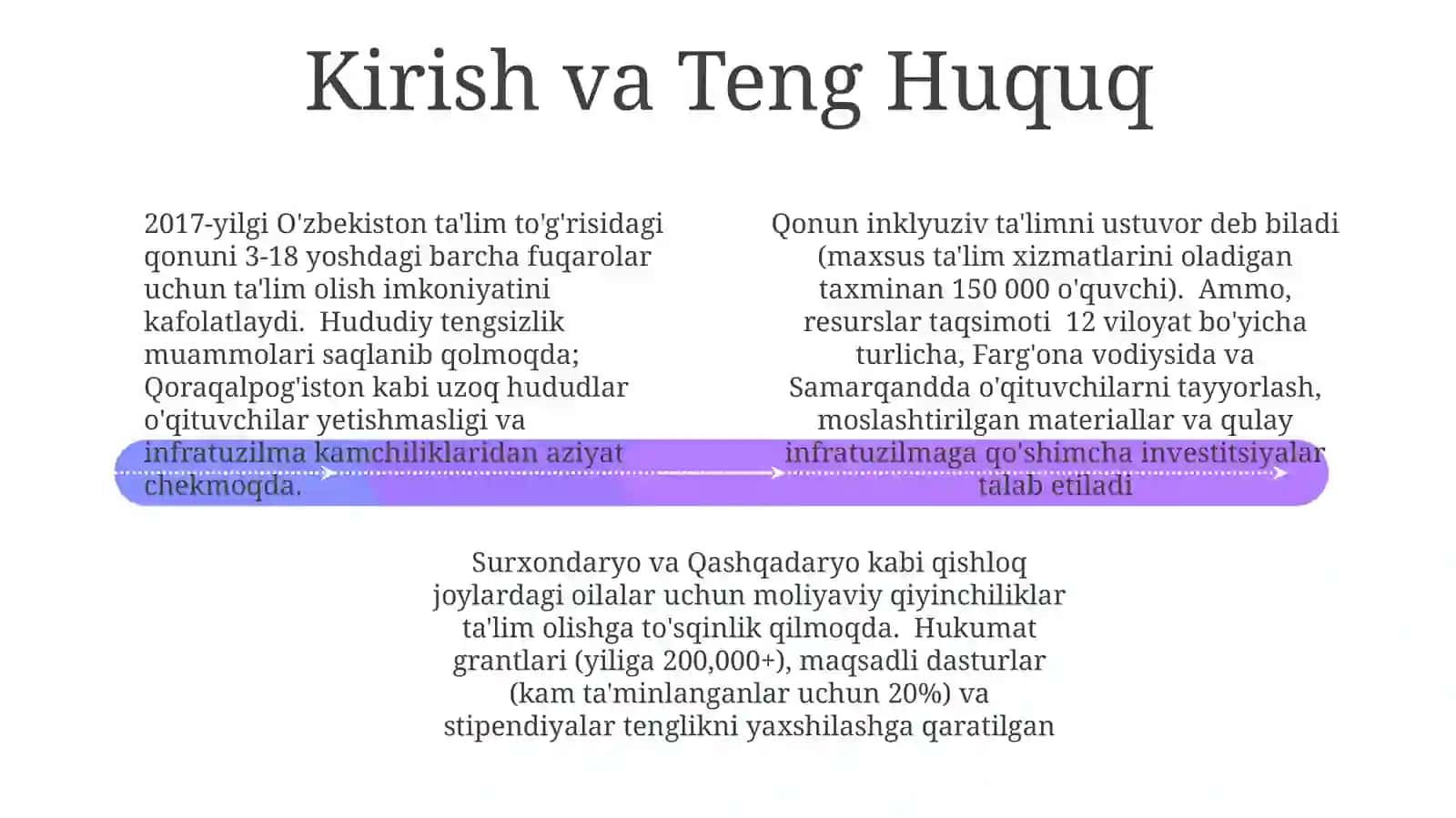 O'zbekiston respublikasi ta'lim tizimi: ta'lim to'g'risidagi qonun 4