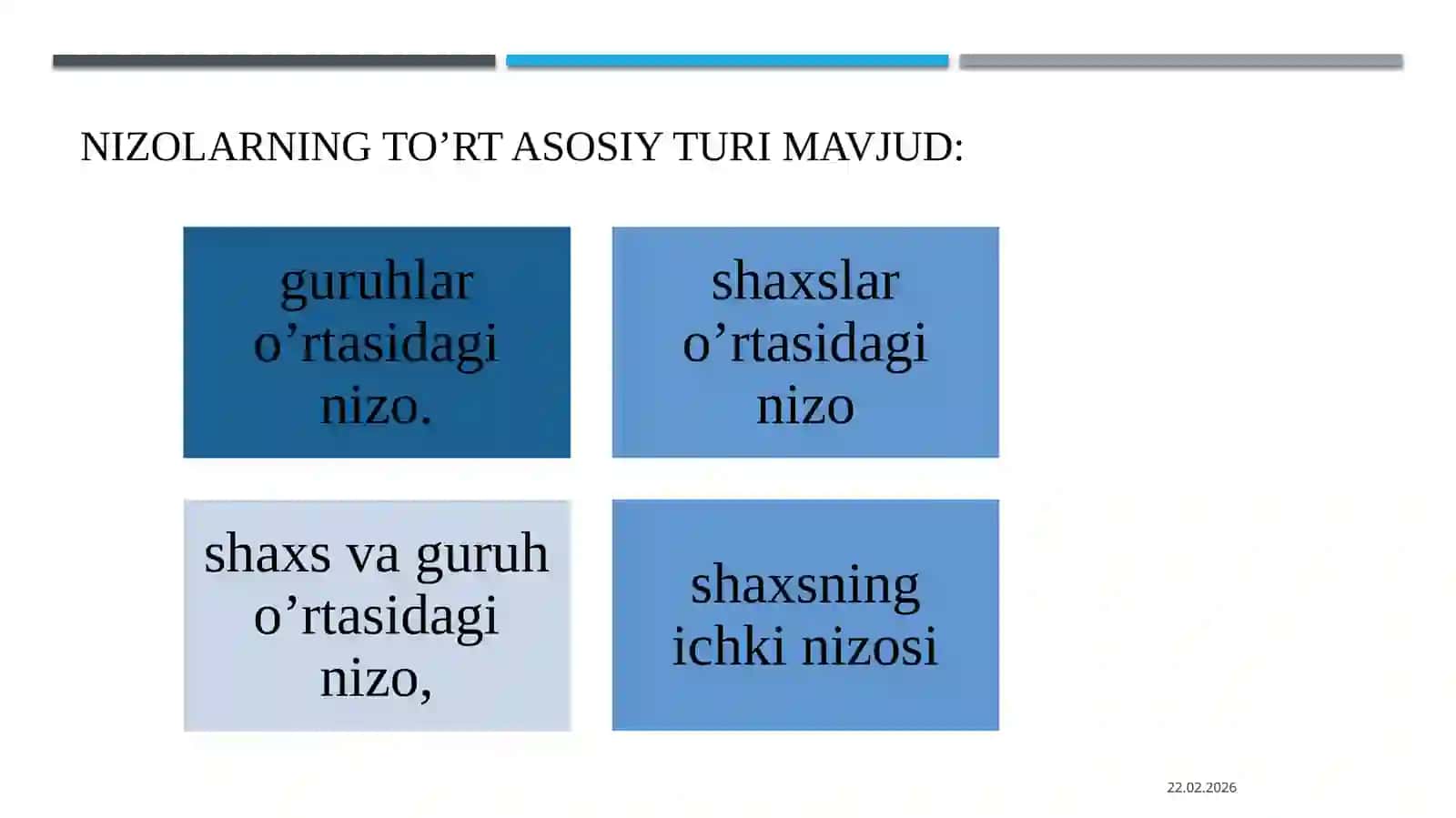 KORXONADA Nizo va stresslarni boshqarish 4