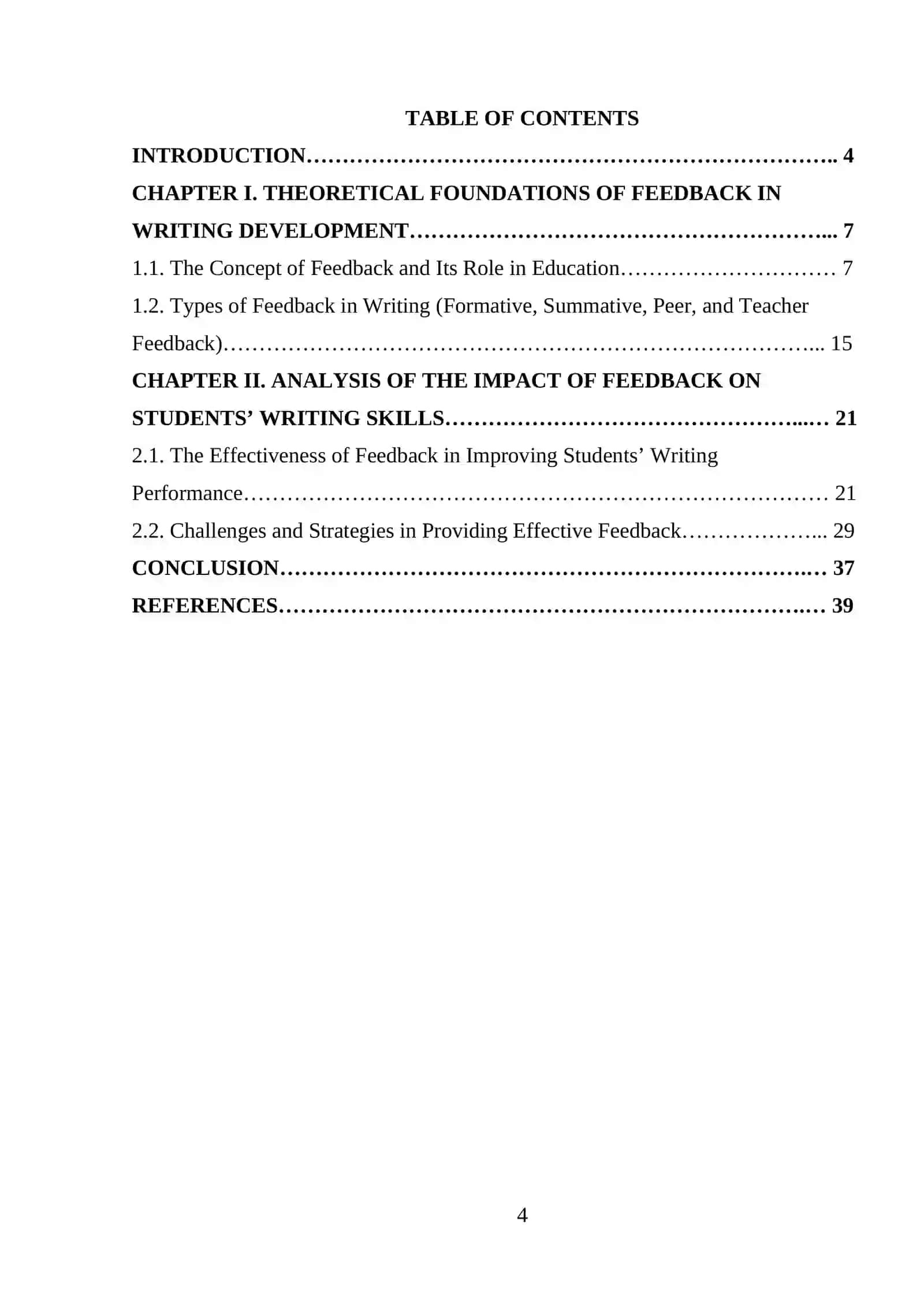 The Impact of Feedback on Developing Students' Writing Skills 4