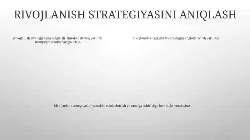 Harakatlar Strategiyasidan - Taraqqiyot Strategiyasi Sari 4