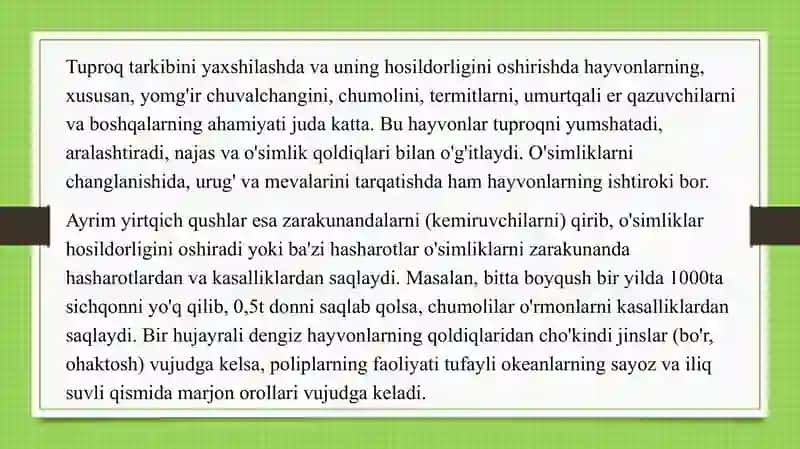 Hayvonot olamidan foydalanish va muhofaza qilish 4
