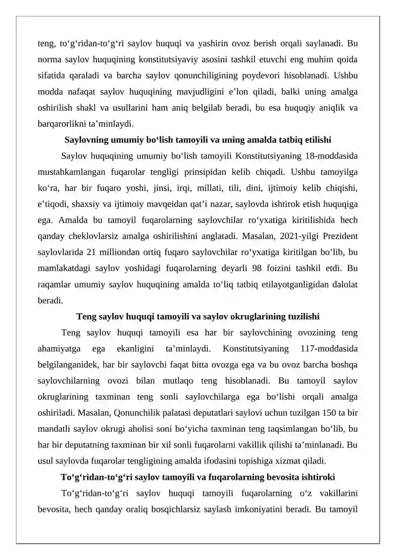 O‘zbekiston Respublikasi Saylov kodeksi 4