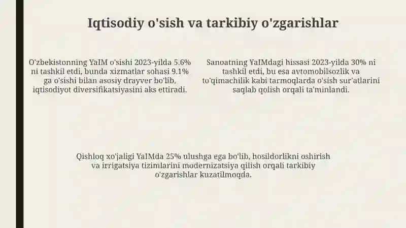 O'zbekistonning yillik ko'rsatkichlari 4