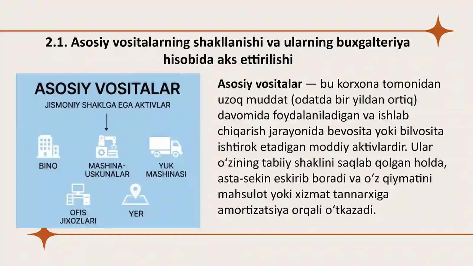 Asosiy vositalar va nomoddiy aktivlar hisobi 4