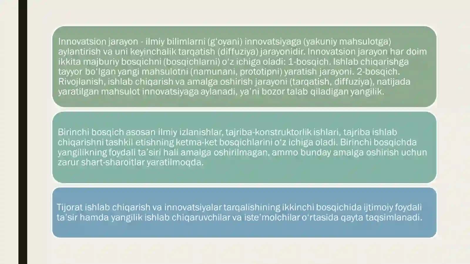 Innovatsiya jarayoni va modeli. Strategik boshqarish maqsadi 4