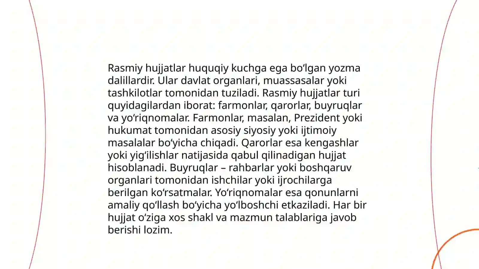 Hujjat turlari va ish yuritish asoslari 4