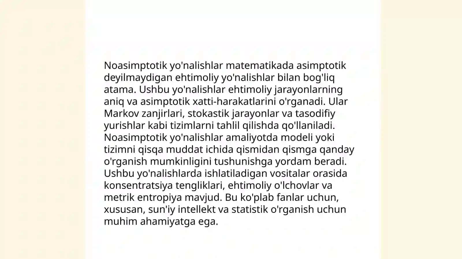 Asimtotik va noasimtotik yônalishlar 2-tartibli chiziqlarning urinmasi 4
