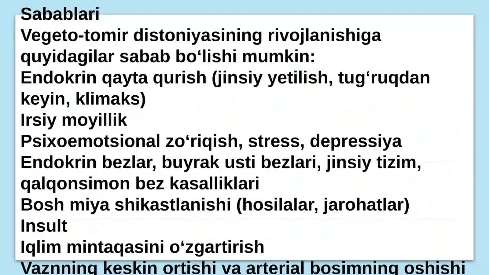 Giper va gipokinetik turdagi tomirlar distoniyasi 4