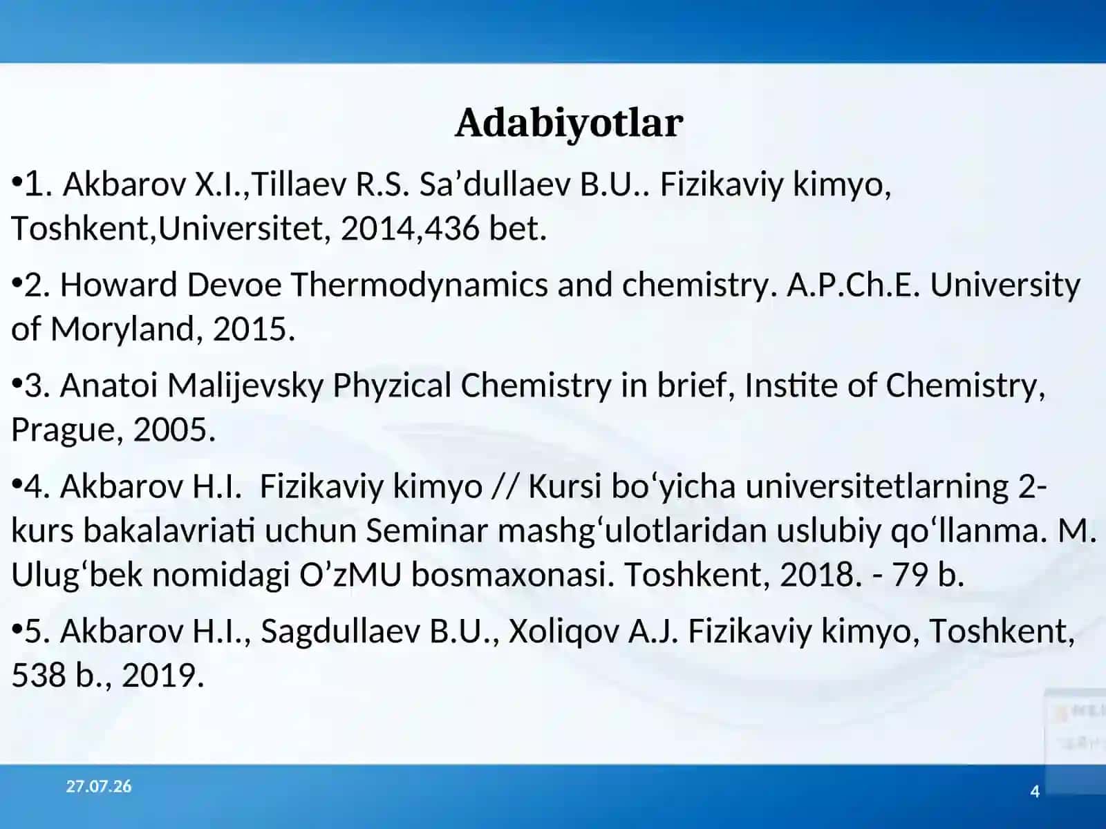 FIZIKAVIY KIMYONING DOLZARB MUAMMOLARI 4