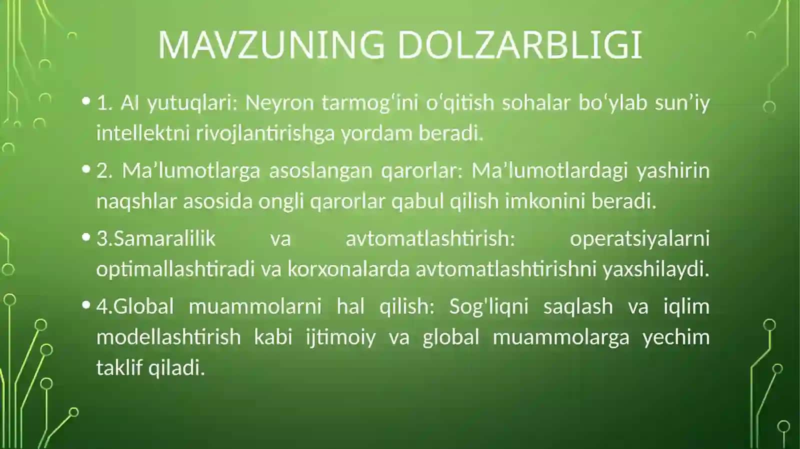 Sun'iy neyron tarmoqlarini o'qitish jarayoni 4