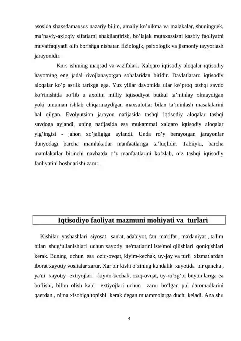 Iqtisodiy faoliyati va uning turlari 4