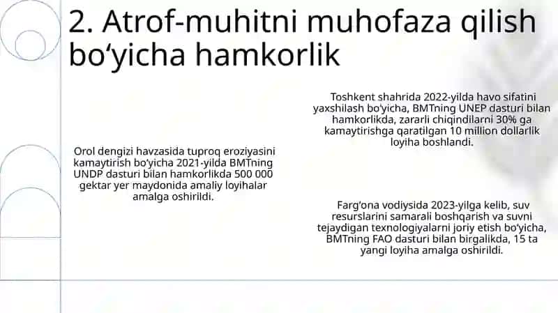 O'zbekistonning BMT bilan hamkorligi 4