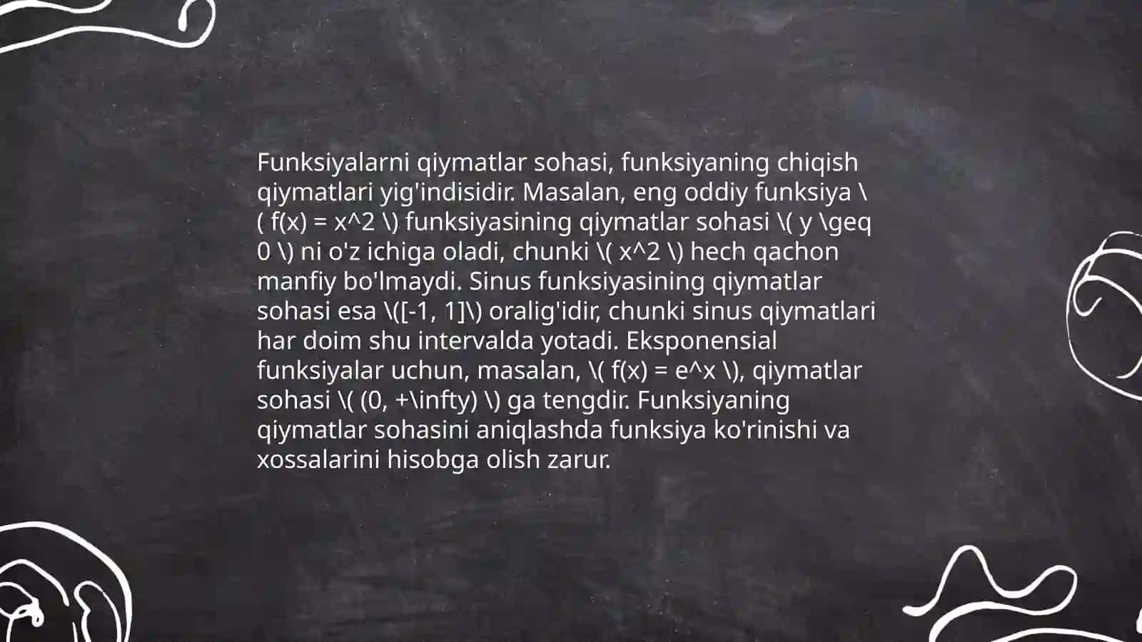 Matematik funksiyalar bilan ishlash 4