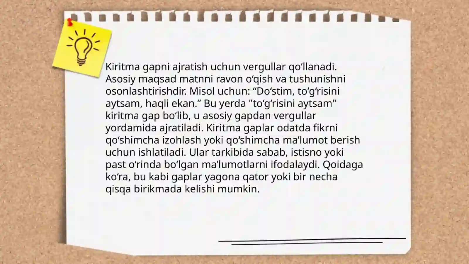 Kiritma gaplarda tinish belgilarining ishlatilishi 4