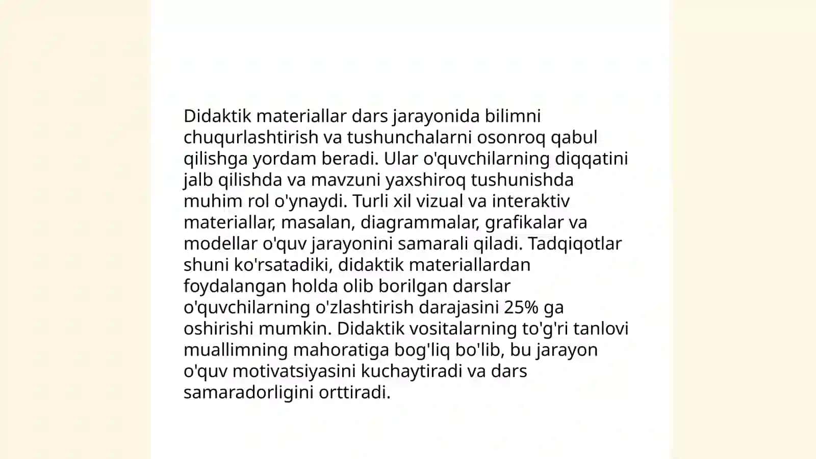 O'quv materiallarini didaktik jihatdan qayta ishlay olishni shakllantirish 4