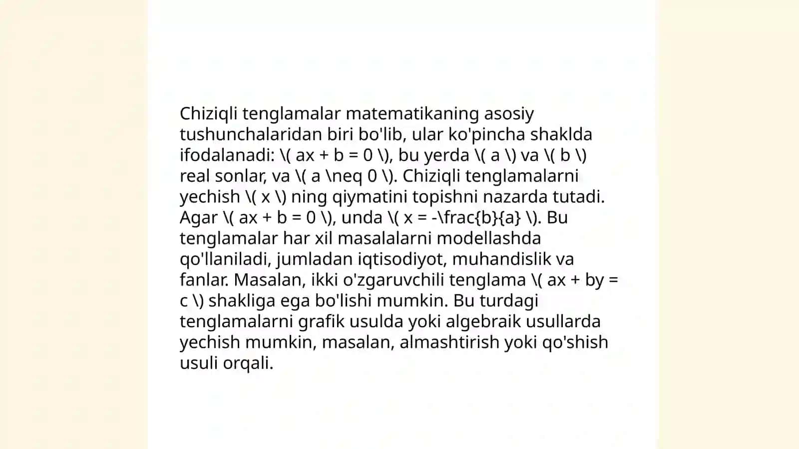 Tenglama va uni yechish usullari 4