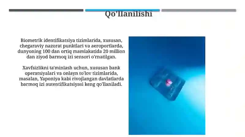 Barmoq iziga asoslangan autentifikatsiya usuli va uning xususiyatlari 4