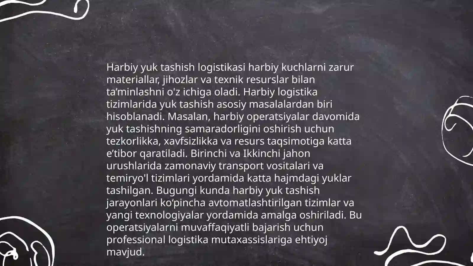 Harbiy avtomobillarda tashishni tashkillashtirish 4