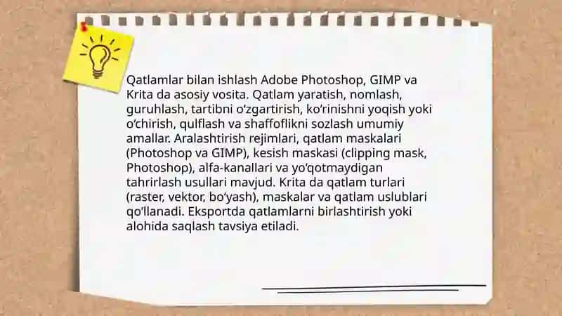 Vektor va rastor grafik tasvirlar bilan ishlash 4