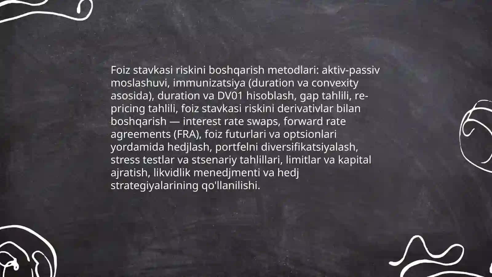 Bozor risklarning boshqaruvi 4