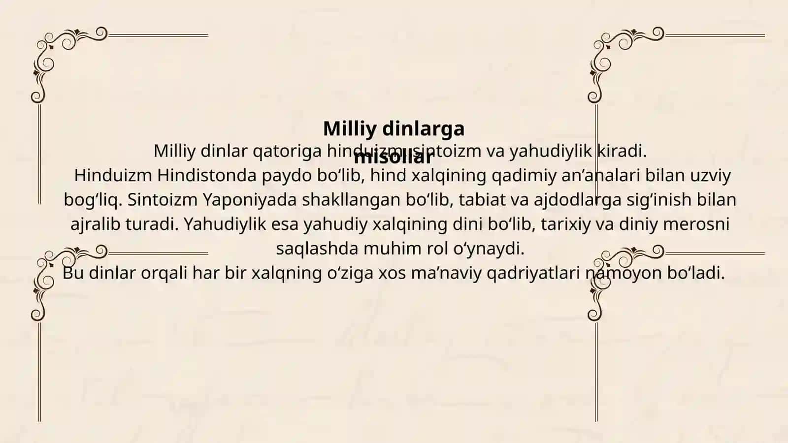 Dinsunoslik fanidan tayyorlangan taqdimoti 4