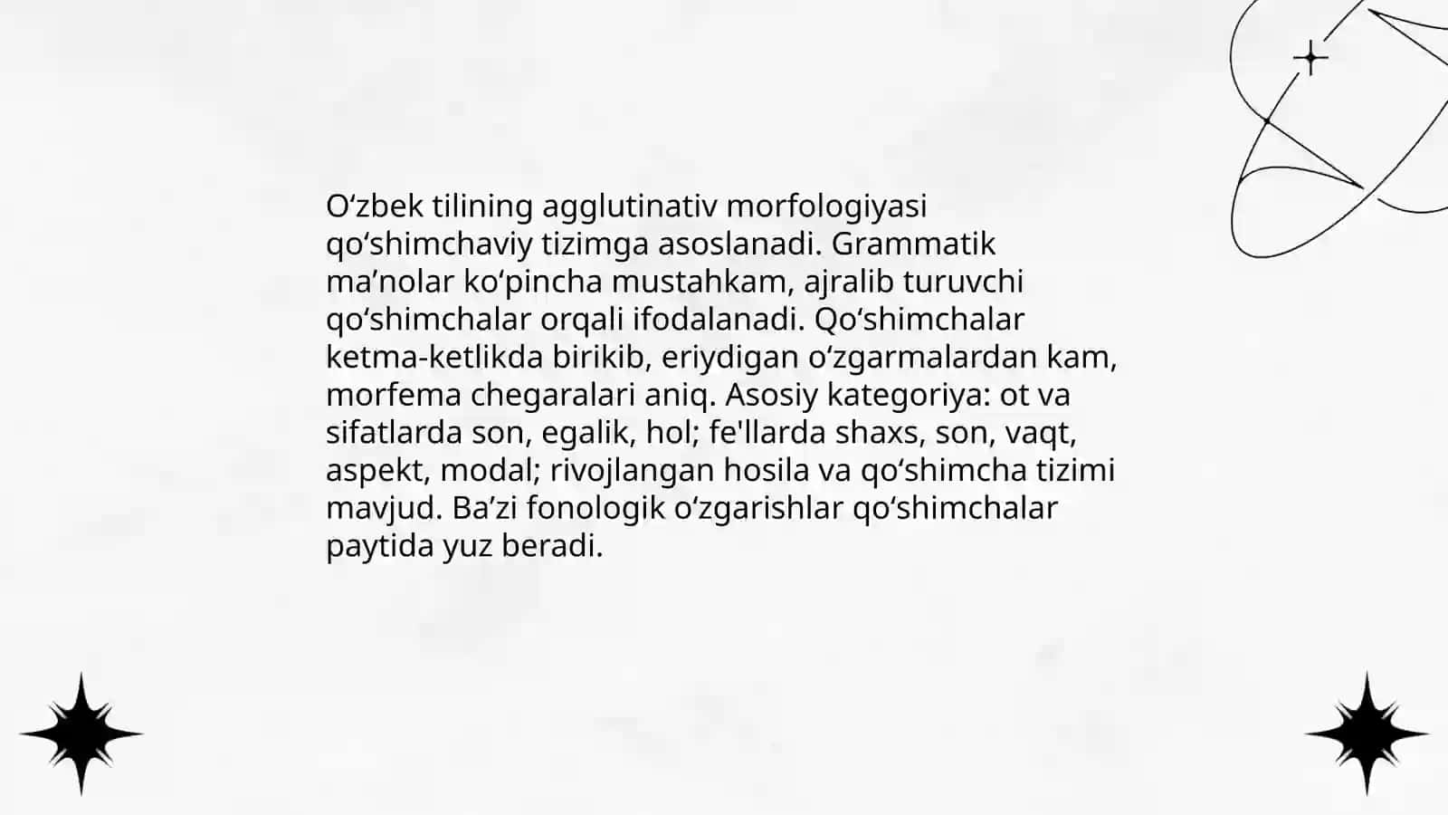 O'zbek tilidagi morfologik kategoriyalar 4