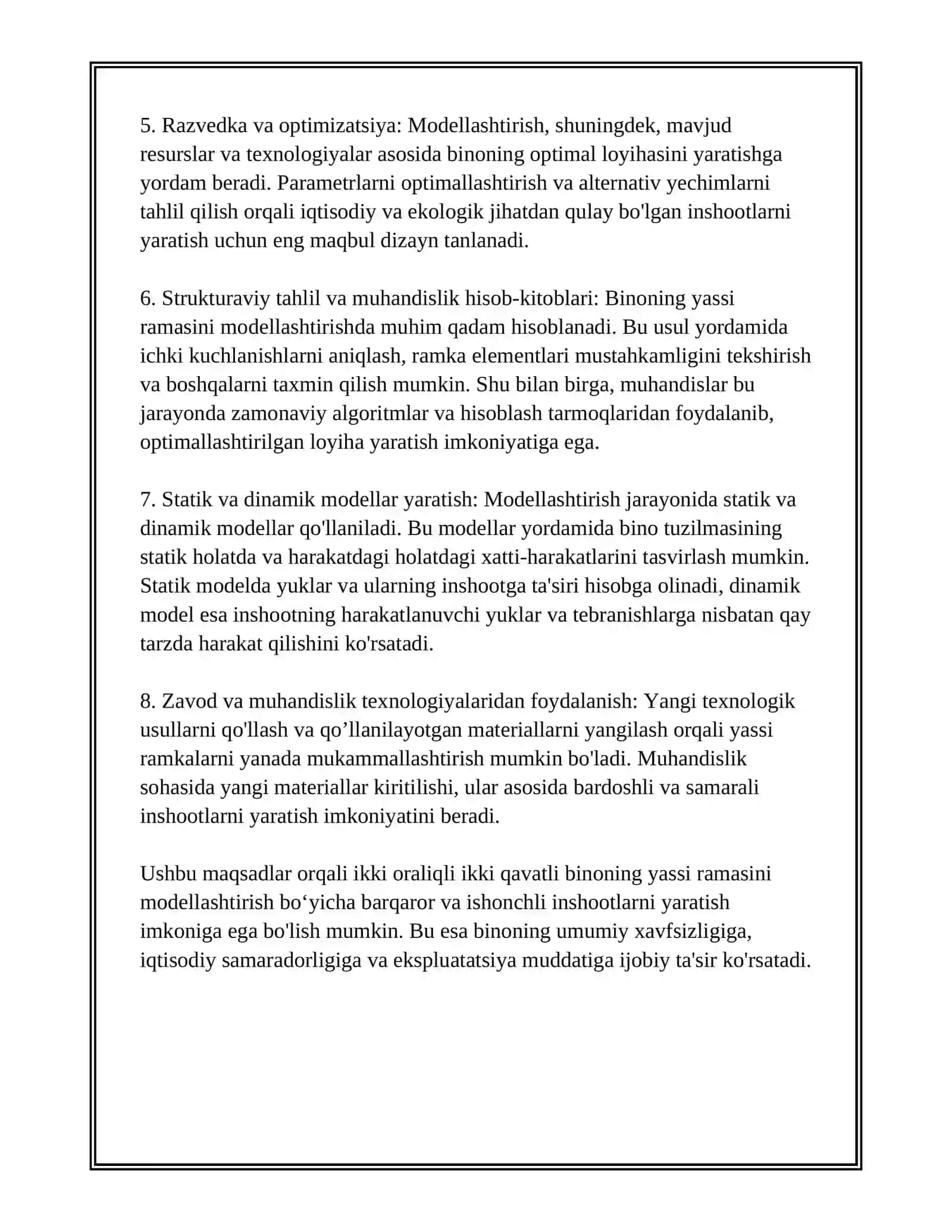 IKKI ORALIQLI IKKI QAVATLI BINONING YASSI RAMASINI MODELLASHTIRISH 4