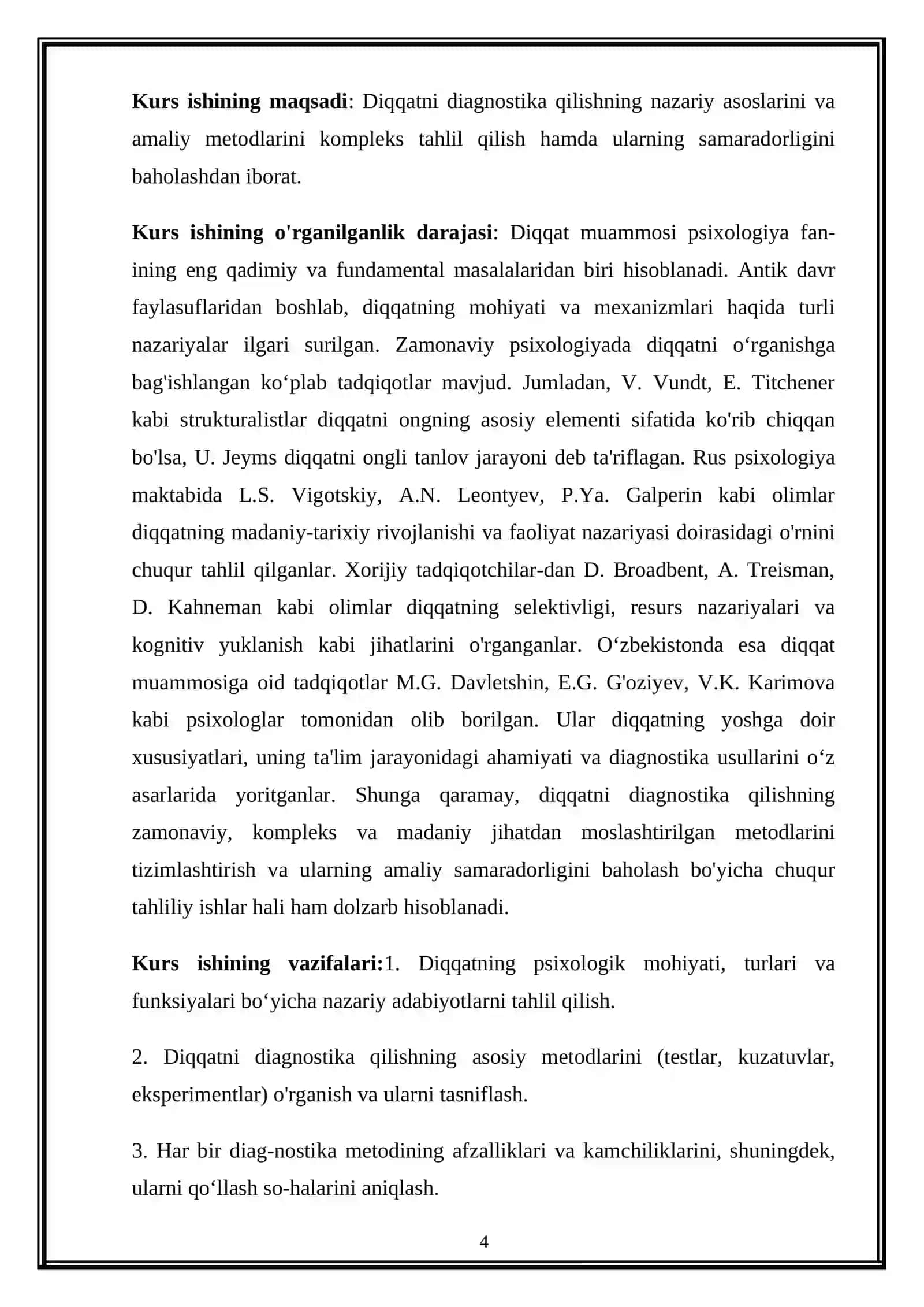 Diqqatni diagnostika qilish metodlari 4