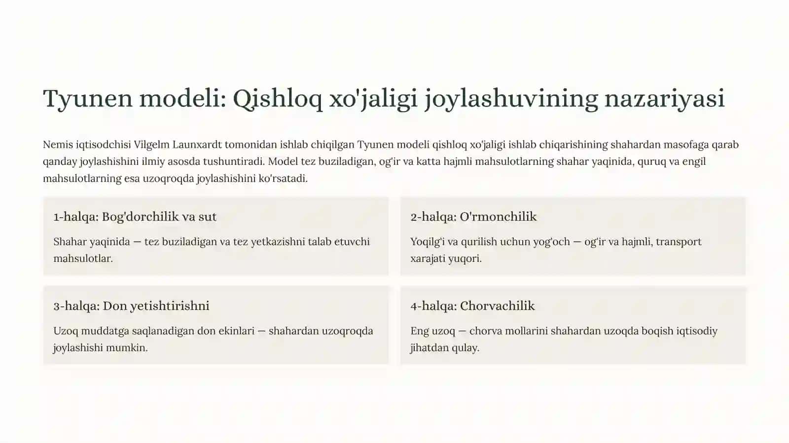 Ishlab chiqarish bo'limlarini va xo'jalik markazlarini joylashtirish 4