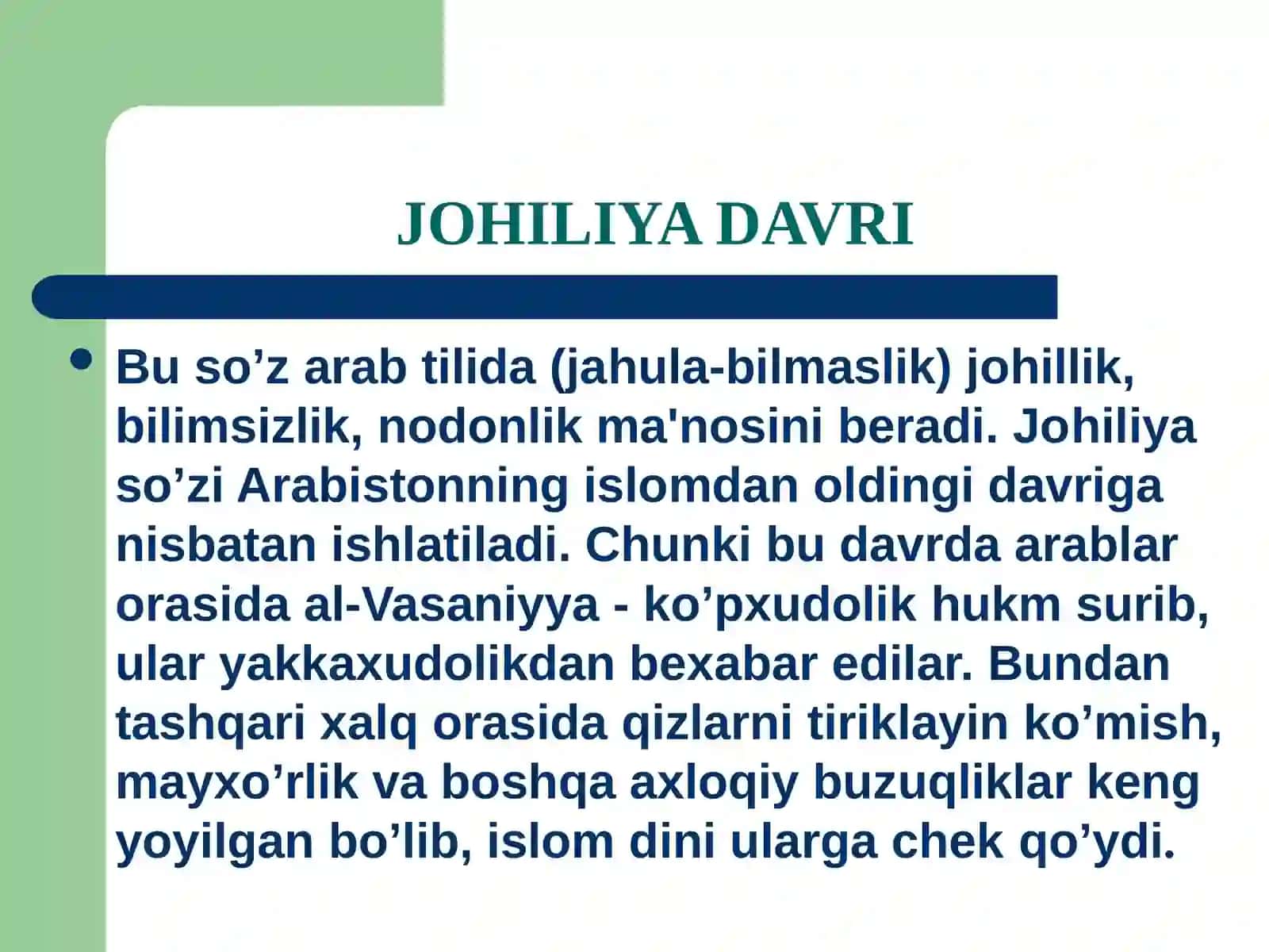 ISLOM DINI TARIXI VA FALSAFASI 4