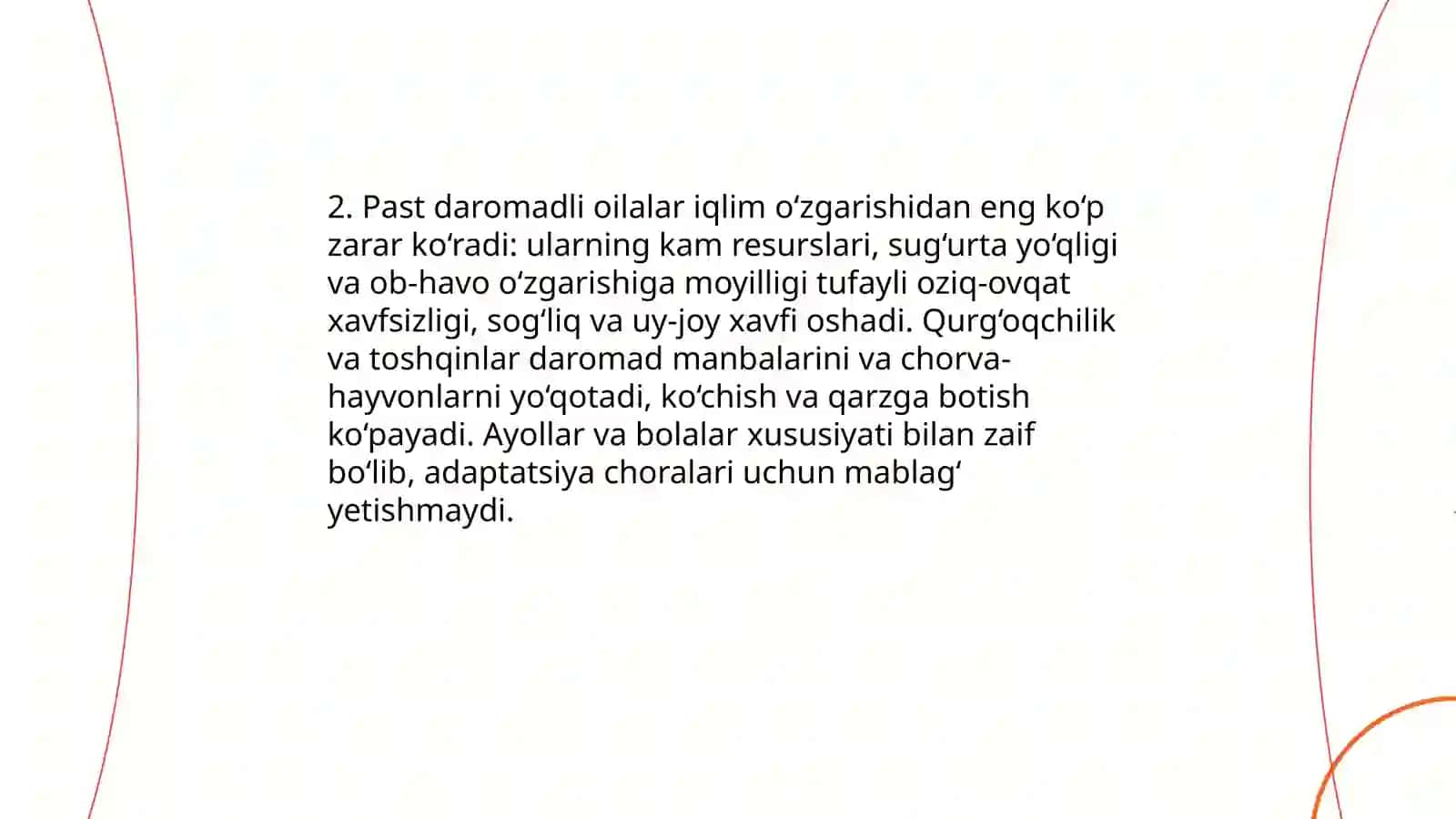 Qishloq xo'jaligi iqlimiy o'zgarishlar natijasida 4